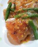 簡単♪鶏肉の蜂蜜マスタード焼き♪