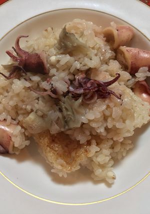 小ヤリイカとまいたけの炊き込みご飯-レシピのメイン写真