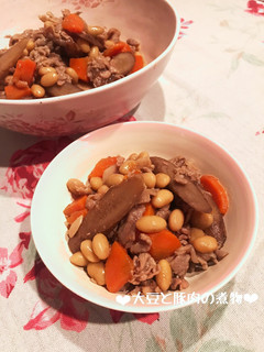 大豆と豚肉のほっこり煮物♪-レシピのメイン写真
