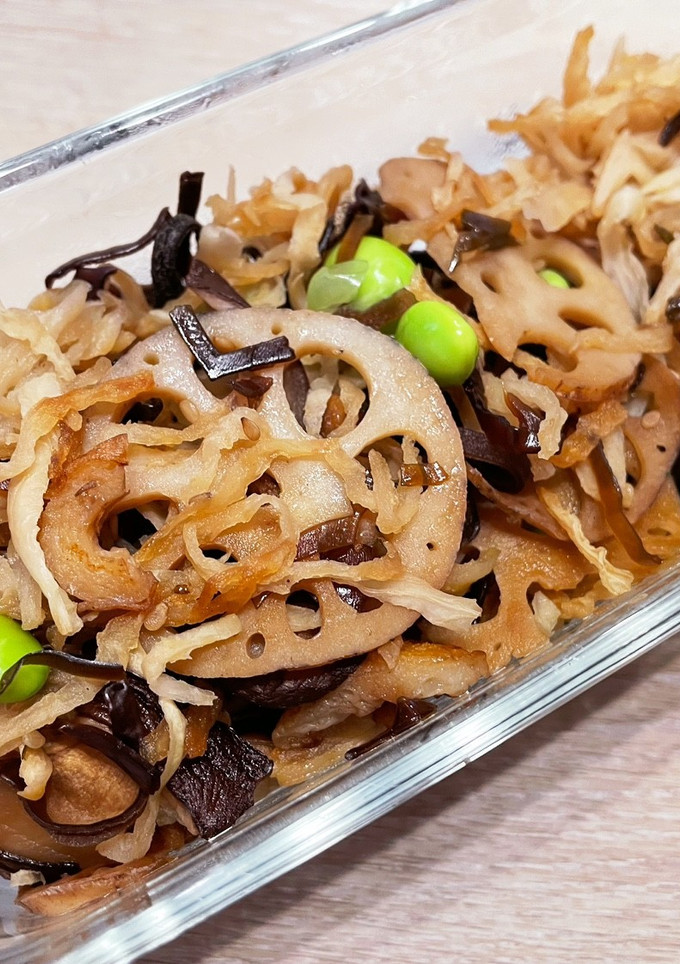 冷凍枝豆と切干大根と蓮根重ね煮-レシピのメイン写真