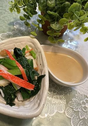 お浸しの醤油に飽きたらマヨポンで！-レシピのメイン写真