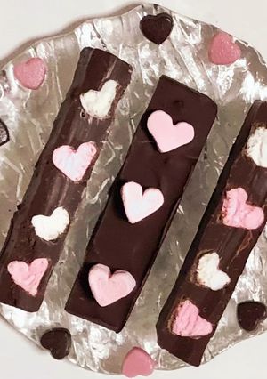 ハートマシュマロのバレンタインチョコバー-レシピのメイン写真