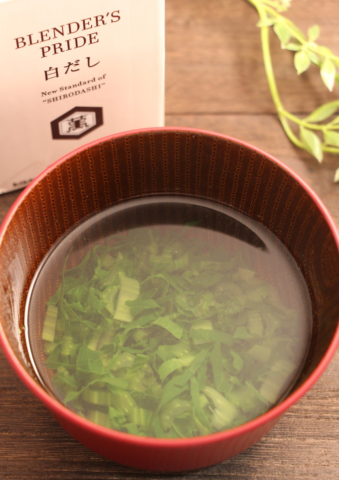 簡単！小松菜のお吸い物　白だし-レシピのメイン写真