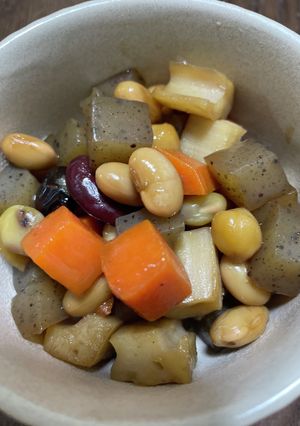 豆と根菜の煮物-レシピのメイン写真