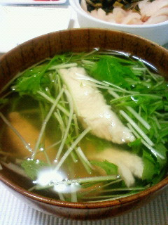 シャキシャキ!上品な水菜のお吸い物☆-レシピのメイン写真