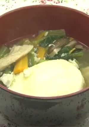 野菜たっぷり親子みそ汁-レシピのメイン写真