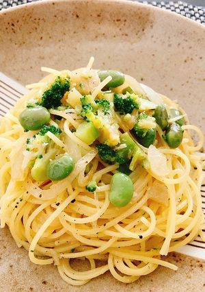 ブロッコリー、枝豆、桜えびの和風パスタ-レシピのメイン写真