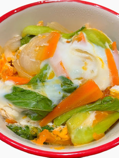 市販カツで*野菜たっぷりカツ丼-レシピのメイン写真