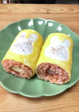 うさぎのオムライス恵方巻き弁当-レシピのメイン写真