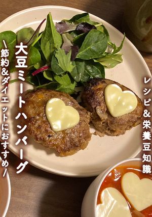 ダイエット&節約！大豆ミートハンバーグ-レシピのメイン写真