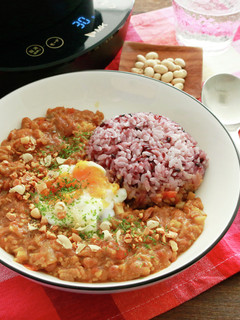 無水電気鍋で簡単*福豆キーマカレー-レシピのメイン写真