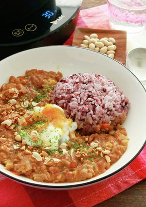 無水電気鍋で簡単＊福豆キーマカレー-レシピのメイン写真