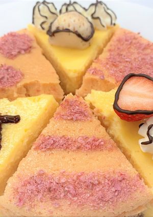 春の予感✿桜と米粉のクリームチーズケーキ-レシピのメイン写真