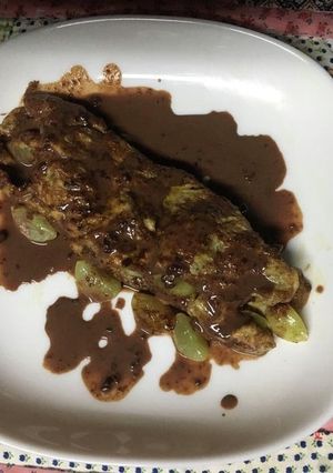 ぶどうのオムレツ チョコレートソースがけ-レシピのメイン写真