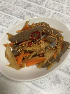 水煮ささがきゴボウで簡単きんぴらゴボウ-レシピのメイン写真