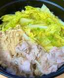 白だし＋白菜＋豚肉のカンタンざっくり鍋