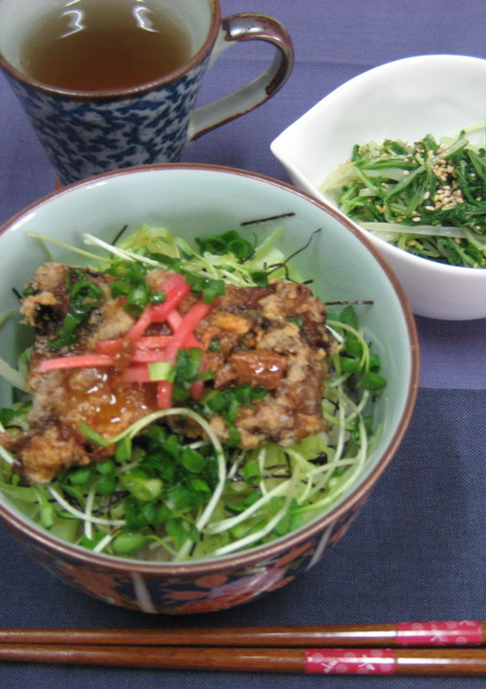 さんまの蒲焼竜田丼-レシピのメイン写真