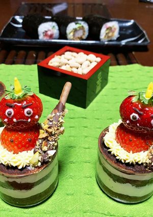 苺の赤鬼ティラミスで~鬼は外福は内｡o○-レシピのメイン写真