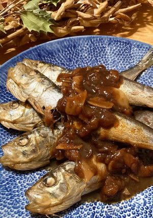 いわしの丸干し梅にんにく生姜煮-レシピのメイン写真