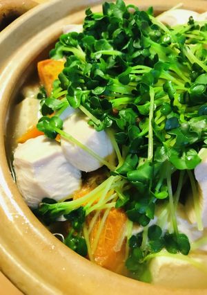 鍋の素●かいわれ鶏肉＆キムチのお鍋-レシピのメイン写真