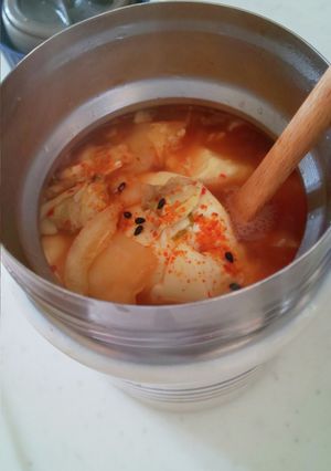 オートミールで豆腐チゲ雑炊風♪-レシピのメイン写真
