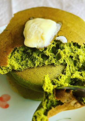 手作りミックス粉で抹茶ホットケーキ-レシピのメイン写真