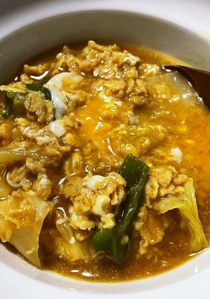 簡単オートミール雑炊〜カレーうどん味-レシピのメイン写真