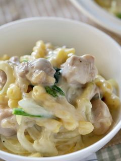 鶏肉•ほうれん草•マカロニのクリーム煮♪-レシピのメイン写真