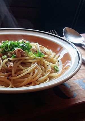 おうちカフェ★ツナと玉ねぎのパスタ-レシピのメイン写真
