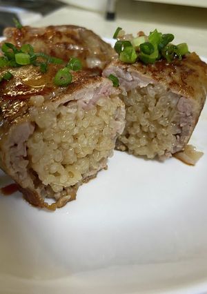 こま切れ肉で❣️しっかり味肉巻きおにぎり-レシピのメイン写真