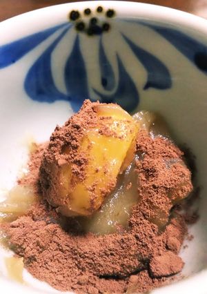 まるでティラミス 栗きんとんにココアかけ-レシピのメイン写真