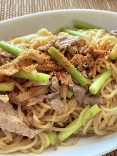ニンニクの芽と豚肉のやきそば-レシピのメイン写真