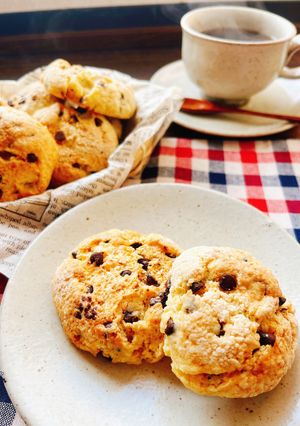 HMで簡単！豆腐でしっとりチョコスコーン-レシピのメイン写真