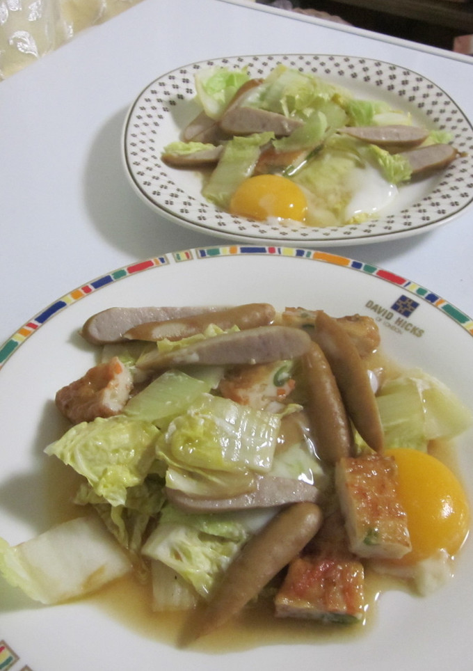 簡単大量の白菜の目玉焼き-レシピのメイン写真