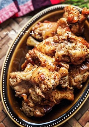 手羽元の照りってり♪♪甘辛焼き-レシピのメイン写真