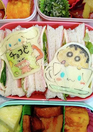 クレヨンしんちゃん&シナモロール弁当～♪-レシピのメイン写真