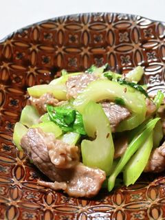 セロリと牛肉のクミン塩炒め-レシピのメイン写真