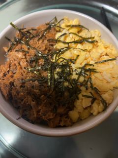 鯖缶そぼろの二色丼-レシピのメイン写真