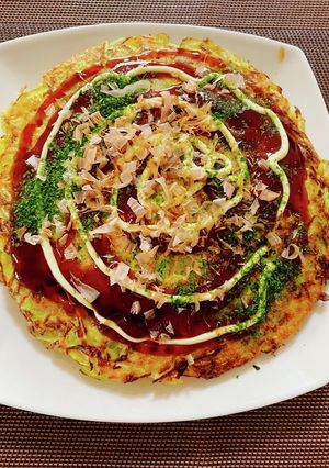 本当に痩せた！オートミールでお好み焼き-レシピのメイン写真