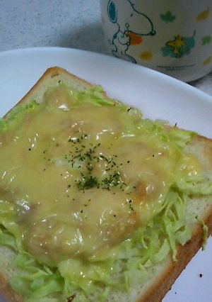 大人の味？！ツナわさマヨトースト-レシピのメイン写真