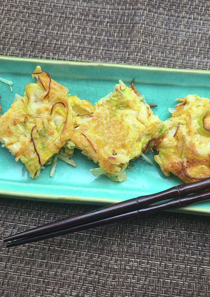 玉子焼焼き器で作る！お弁当用白ねぎチヂミ-レシピのメイン写真