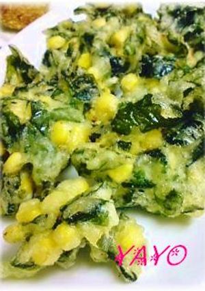 ～ヒット☆コーンとワカメのかき揚げ～-レシピのメイン写真