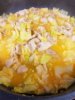 こくうま味噌スープの豚バラキャベツ煮込み-レシピのメイン写真