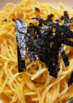 昆布茶が決め手！明太子パスタ-レシピのメイン写真