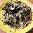 冷凍キノコとほうれん草の和風パスタ