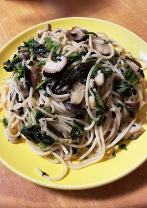 冷凍キノコとほうれん草の和風パスタ-レシピのメイン写真