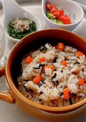 離乳食♪ひじきと舞茸とツナの炊き込みご飯-レシピのメイン写真