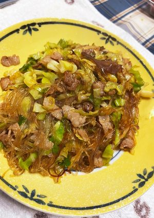 豚バラ肉とキャベツの春雨炒め-レシピのメイン写真
