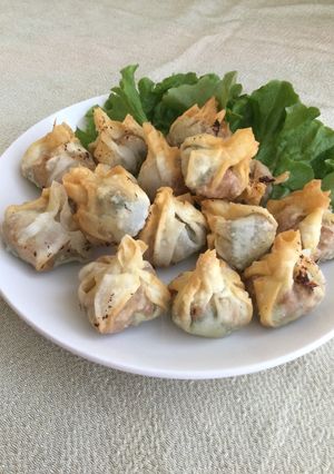 梅納豆のワンタン包み揚げ-レシピのメイン写真