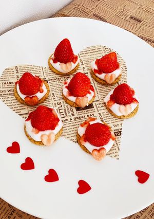 材料３つ！いちごとマシュマロのカナッペ♪-レシピのメイン写真